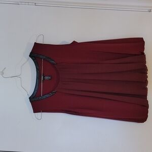 Alfani Sleeveless Top Maroon Size Medium